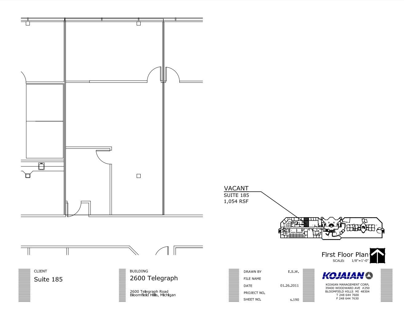 2600 S Telegraph Rd, Bloomfield Hills, MI for lease Floor Plan- Image 1 of 5