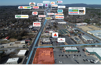 618 Shorter Ave NW, Rome, GA - AERIAL  map view