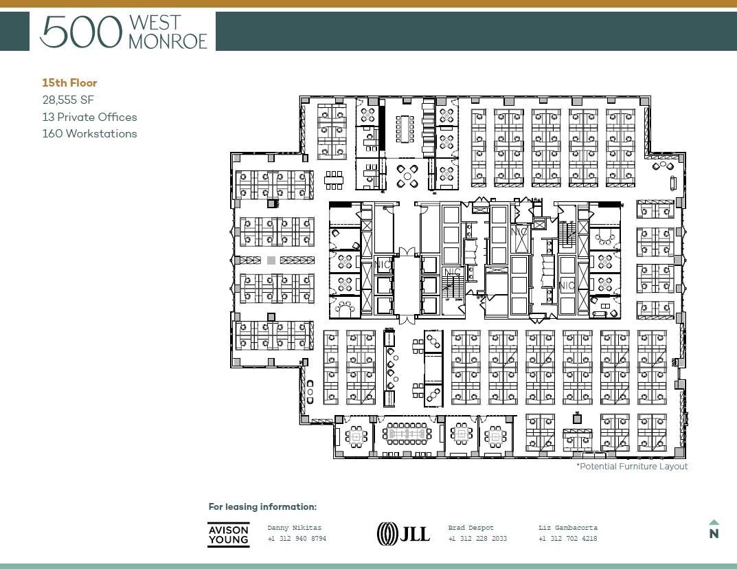 500 West Monroe St, Chicago, IL for lease Floor Plan- Image 1 of 1