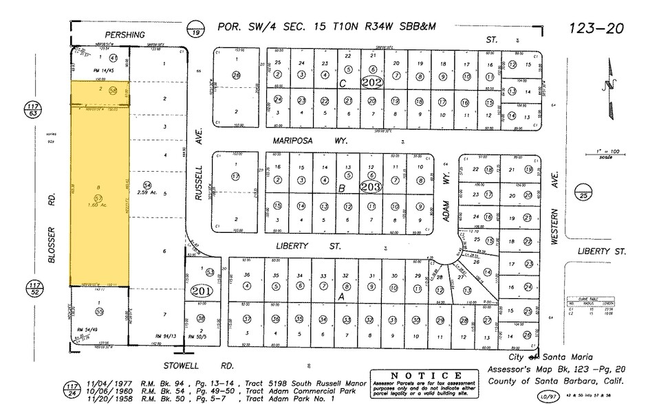 S Blosser, Santa Maria, CA for sale - Plat Map - Image 2 of 2