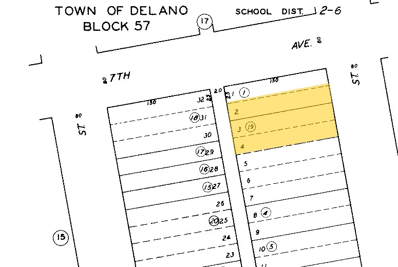 619-629 Main St, Delano, CA for sale Plat Map- Image 1 of 1