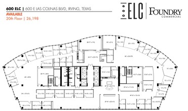 600 E Las Colinas Blvd, Irving, TX for lease Floor Plan- Image 1 of 1