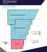 27003-27007 Hills Tech Ct, Farmington Hills, MI for lease Floor Plan- Image 2 of 4