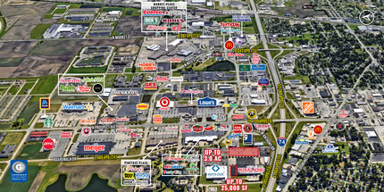 Marketview Dr, Champaign, IL - aerial  map view