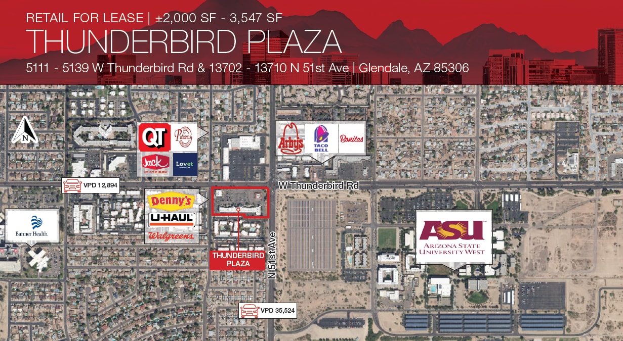 5111-5159 W Thunderbird Rd, Glendale, AZ for lease Building Photo- Image 1 of 10