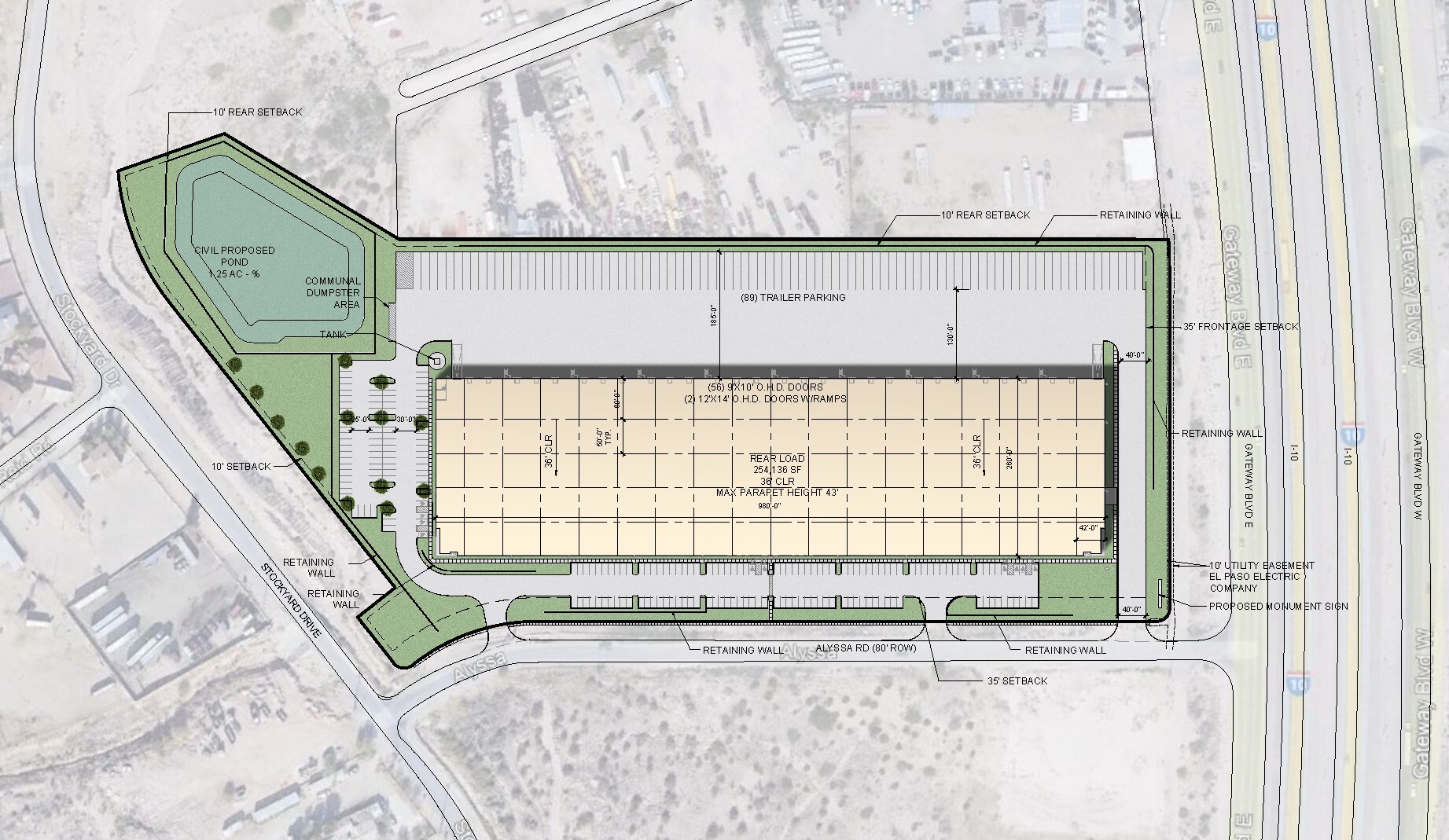 11320 Gateway Blvd East, El Paso, TX for lease Site Plan- Image 1 of 1
