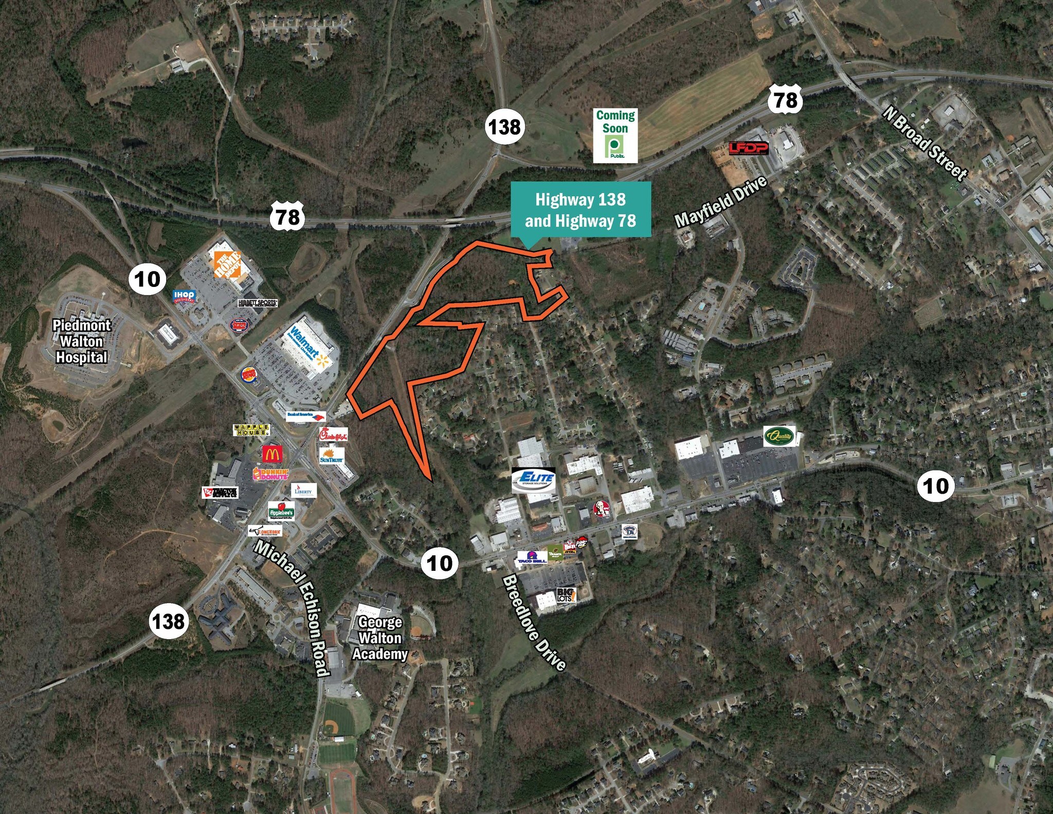 Highway 138, Monroe, GA for sale Aerial- Image 1 of 1