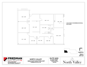 30500 Northwestern Hwy, Farmington Hills, MI for lease Floor Plan- Image 1 of 2