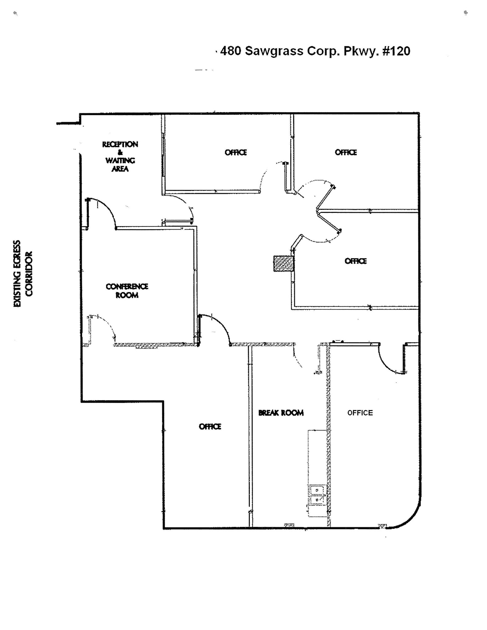 480 Sawgrass Corporate Pky, Sunrise, FL for lease Floor Plan- Image 1 of 11
