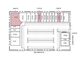 5702-5718 Bellaire Blvd, Houston, TX for lease Site Plan- Image 1 of 1