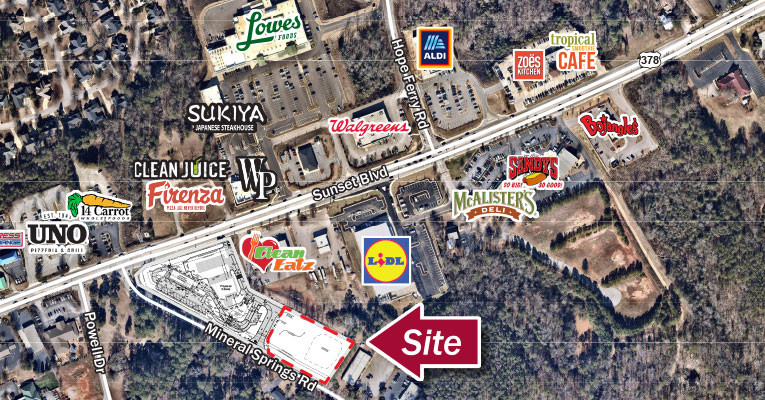 Sunset Blvd. & Mineral Springs Rd., Lexington, SC for sale - Site Plan - Image 1 of 1