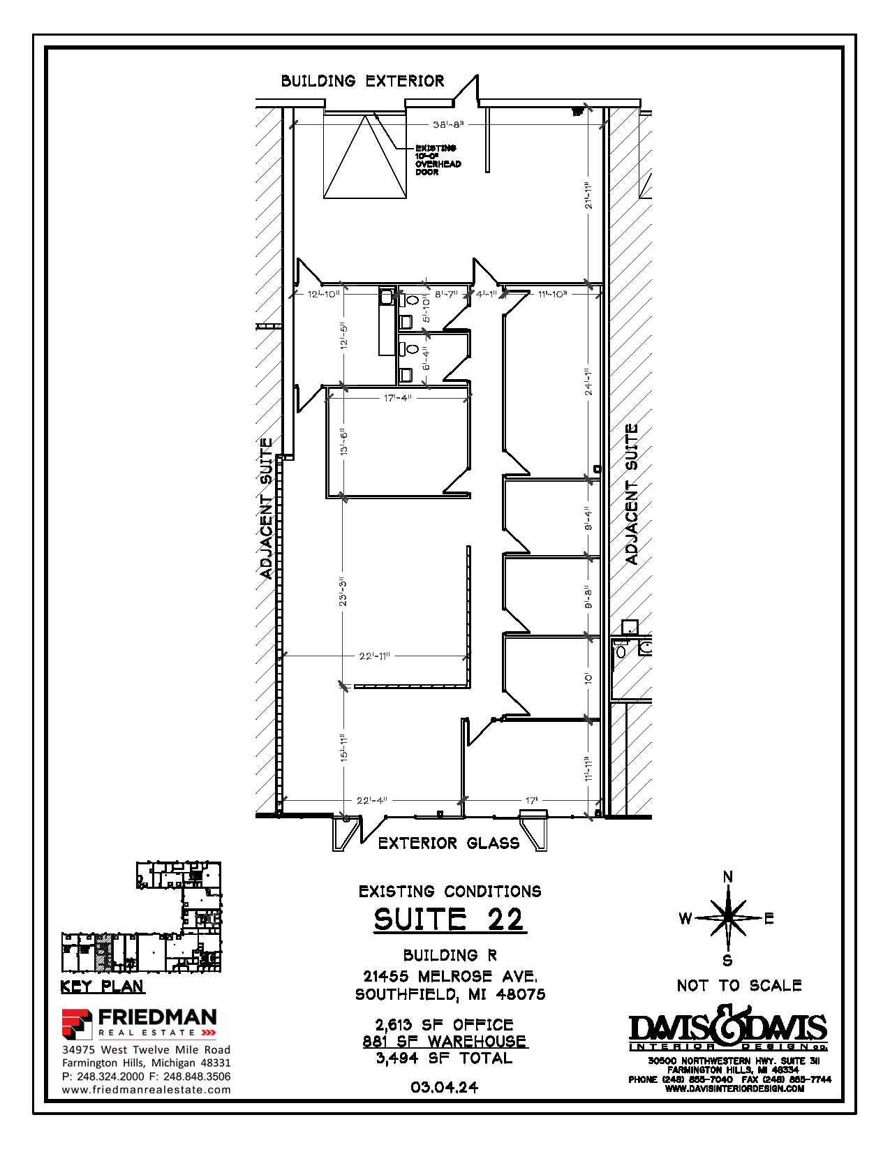 21455 Melrose Ave, Southfield, MI for lease Floor Plan- Image 1 of 2