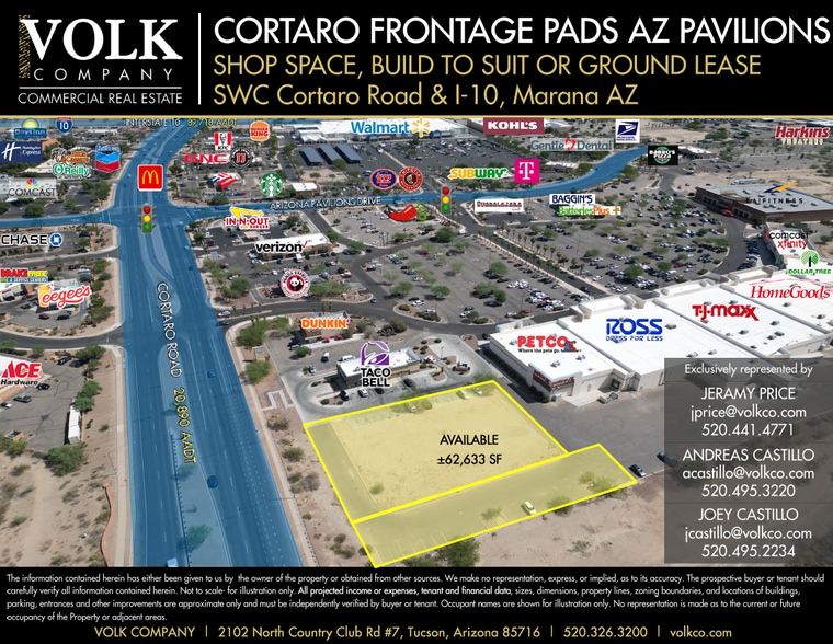 SWC N Cortaro & I-10 Rd, Tucson, AZ for lease - Aerial - Image 1 of 8