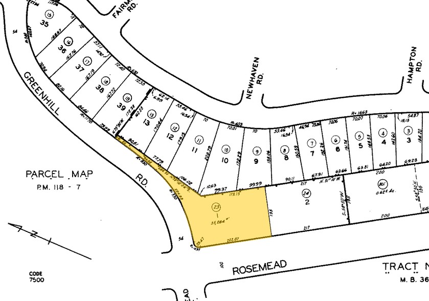 482 N Rosemead Blvd, Pasadena, CA for lease - Plat Map - Image 2 of 3