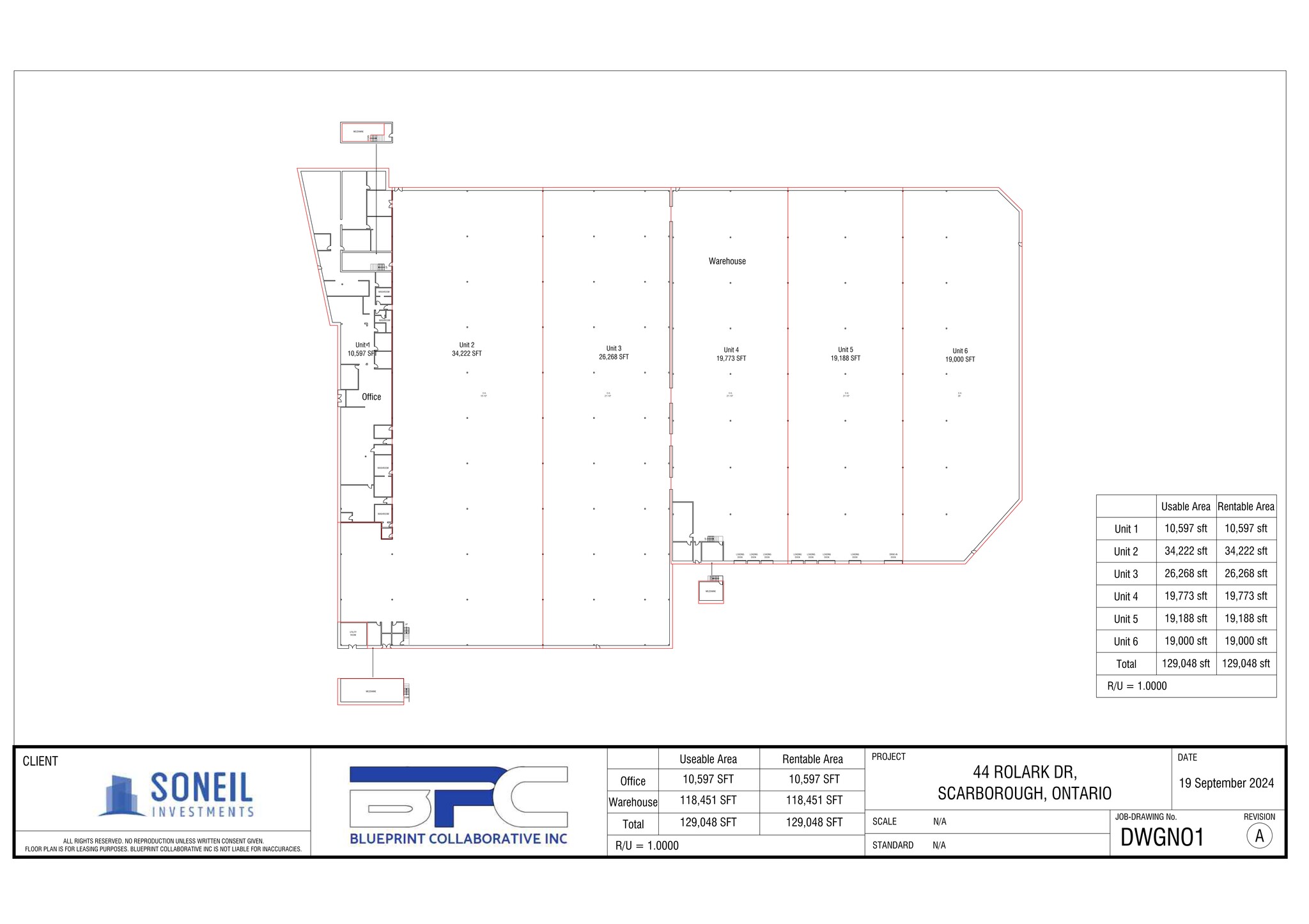 44 Rolark Dr, Toronto, ON for lease Site Plan- Image 1 of 1