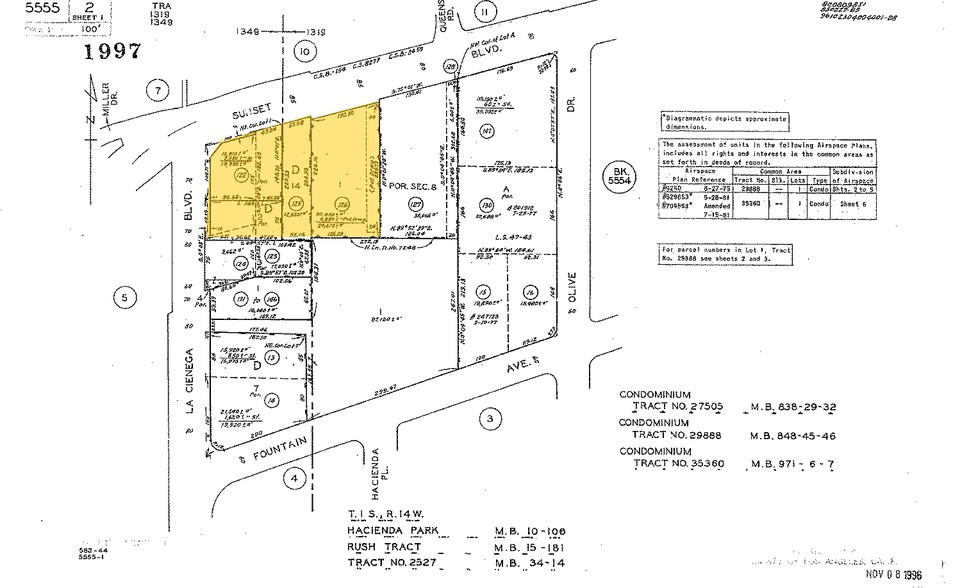 8490 W Sunset Blvd, Los Angeles, CA for sale - Plat Map - Image 1 of 1