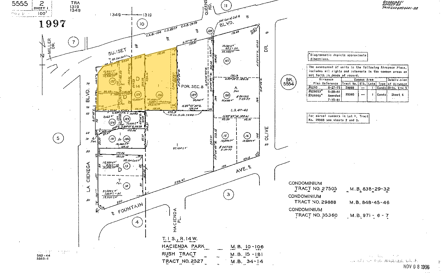 8490 W Sunset Blvd, Los Angeles, CA for sale Plat Map- Image 1 of 1