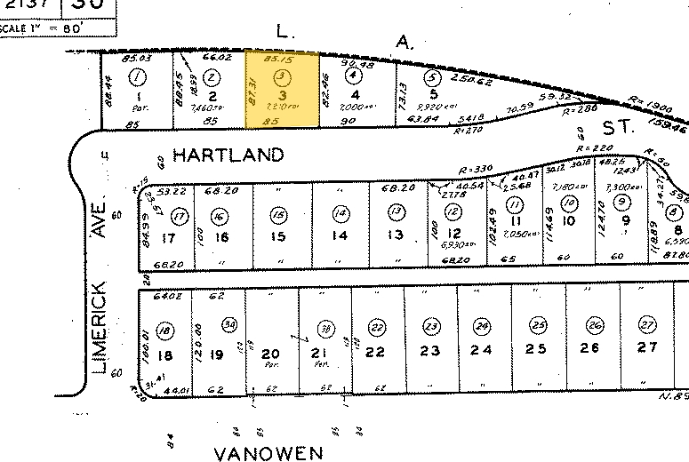 20617 Hartland St, Winnetka, CA for sale - Plat Map - Image 2 of 4