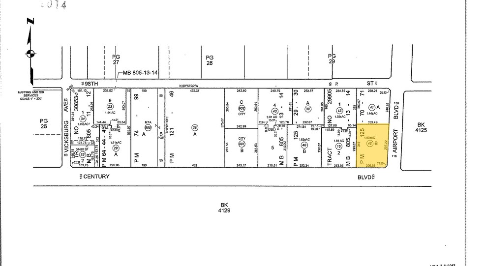 5901 W Century Blvd, Los Angeles, CA for sale - Plat Map - Image 2 of 15