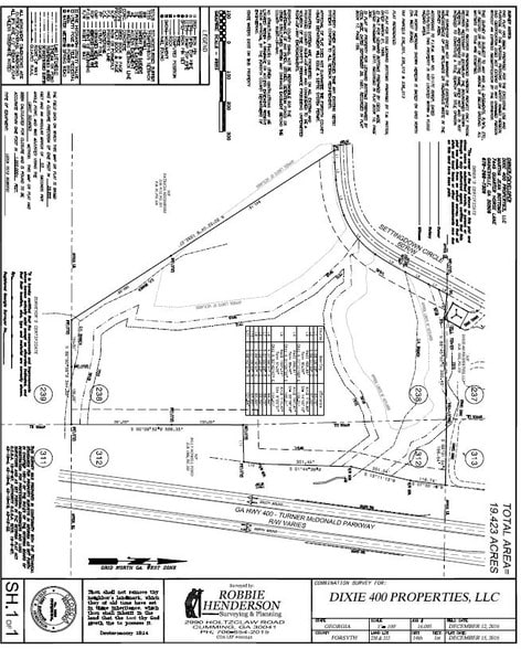 GA 400 @ Settingdown Circle, Cumming, GA for sale - Plat Map - Image 1 of 1