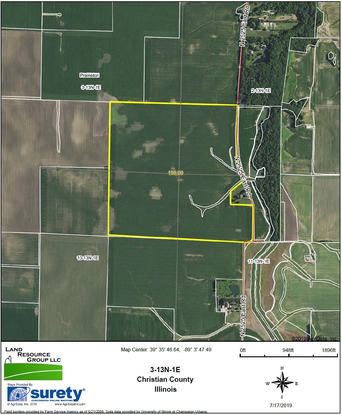 XXX N 2525 East Rd, Moweaqua, IL for sale Aerial- Image 1 of 1