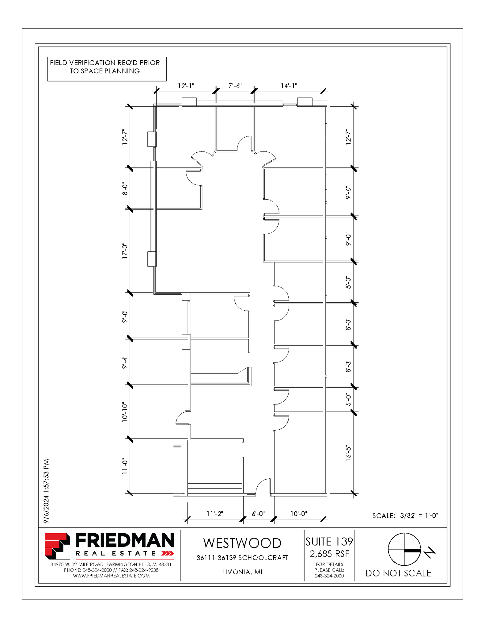 36133-36139 Schoolcraft Rd, Livonia, MI for lease Floor Plan- Image 1 of 2