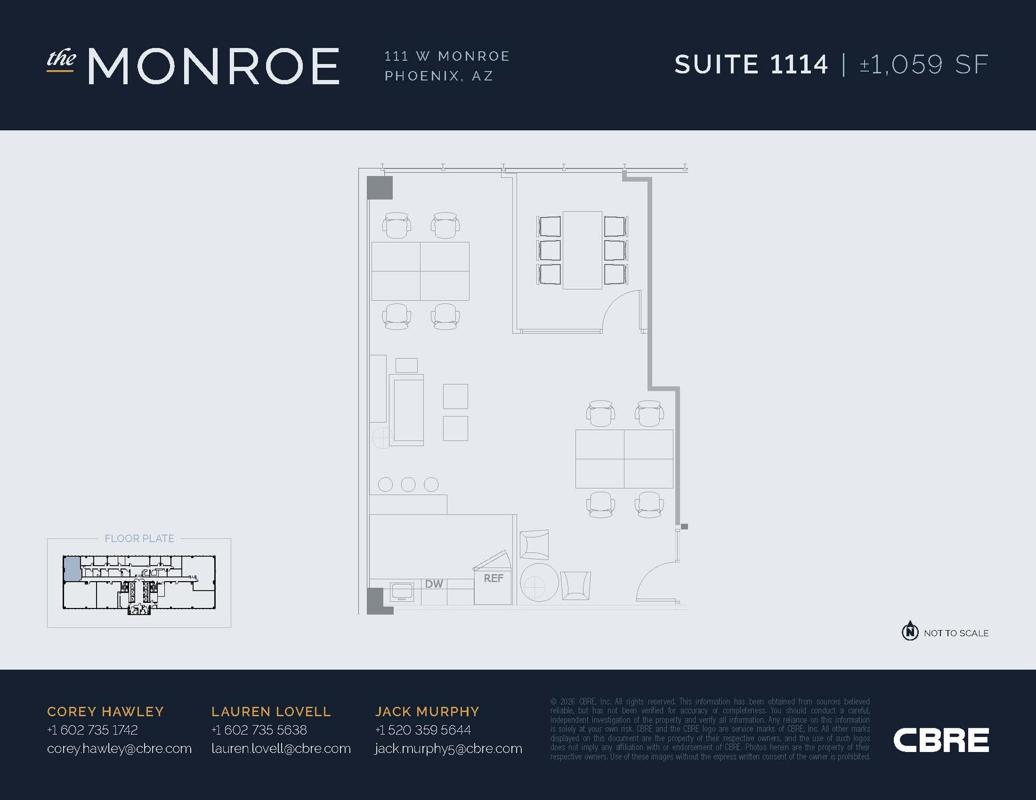 111 W Monroe St, Phoenix, AZ for lease Interior Photo- Image 1 of 1