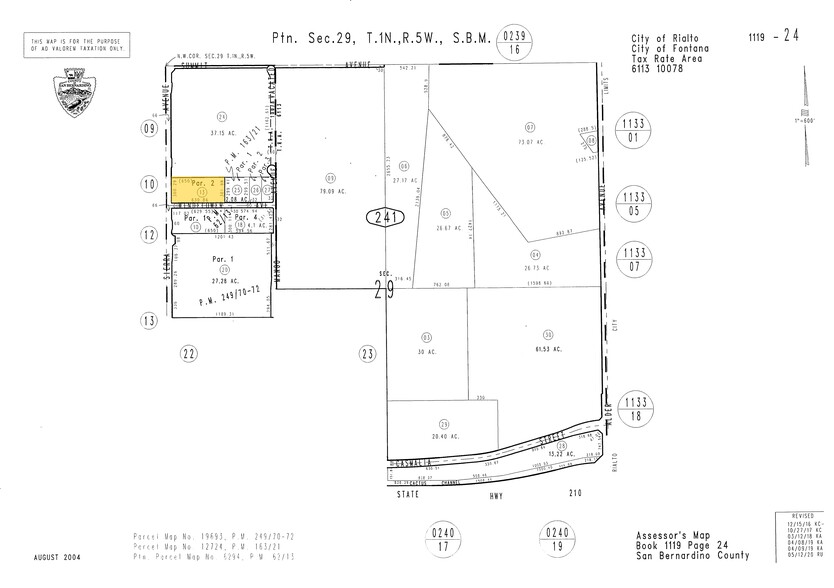 6075 Sierra Ave, Fontana, CA for lease - Plat Map - Image 2 of 2