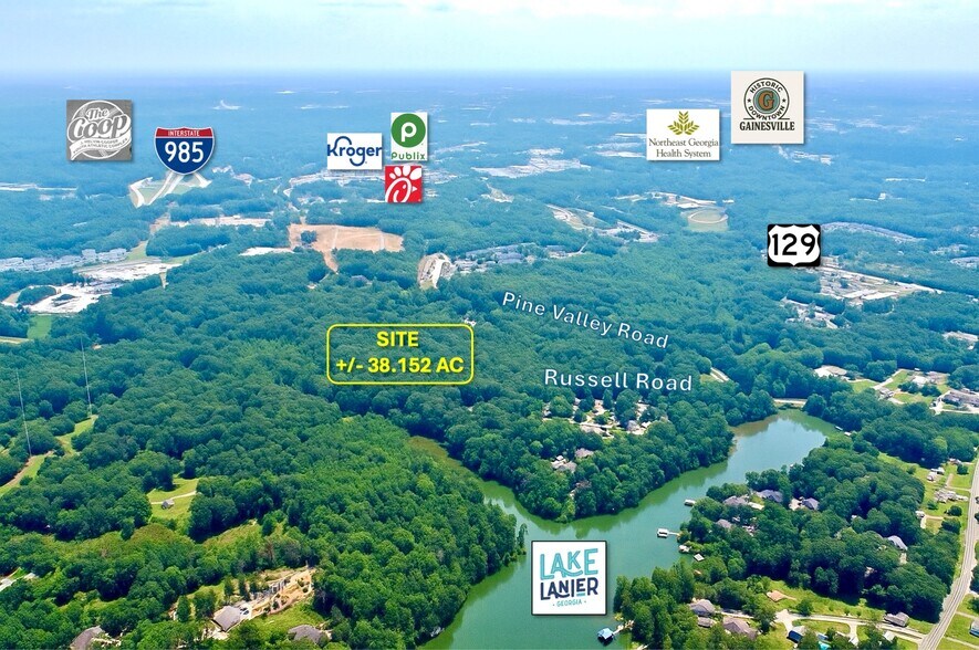 1291 Russell Rd, Gainesville, GA for sale - Aerial - Image 1 of 9