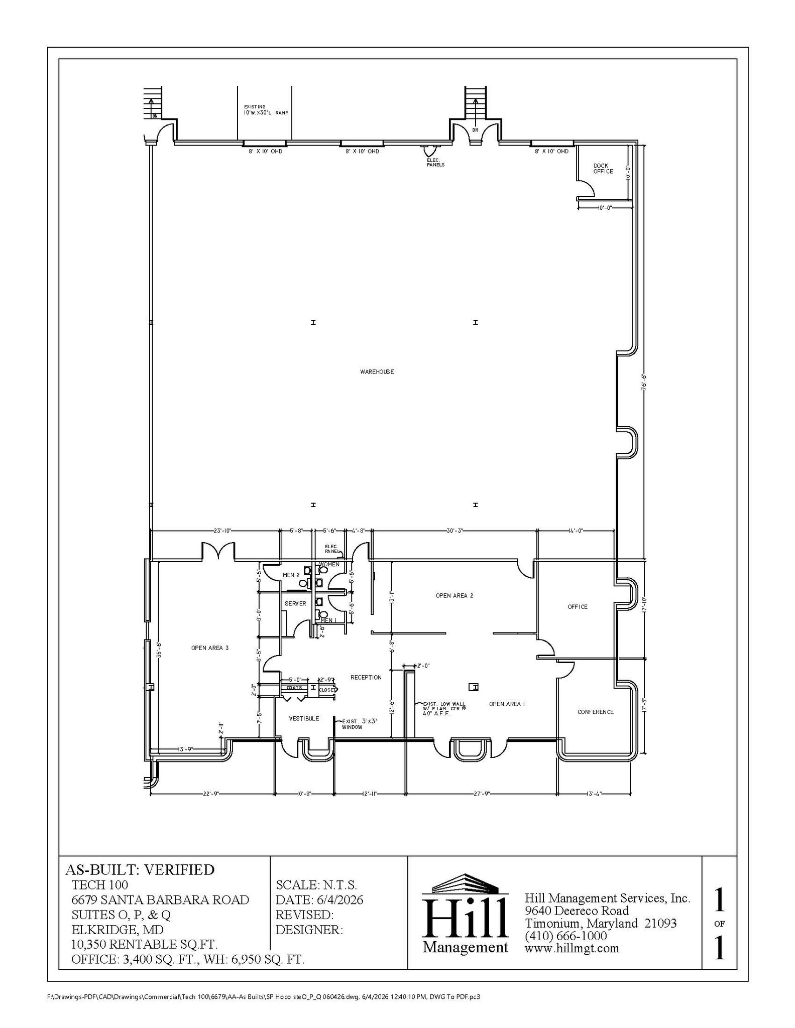 6679 Santa Barbara Rd, Elkridge, MD for lease Floor Plan- Image 1 of 1