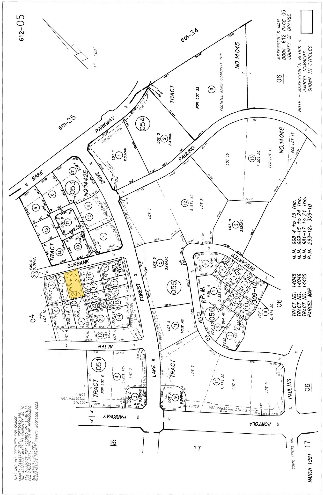 27136 Burbank, Foothill Ranch, CA for sale Plat Map- Image 1 of 1