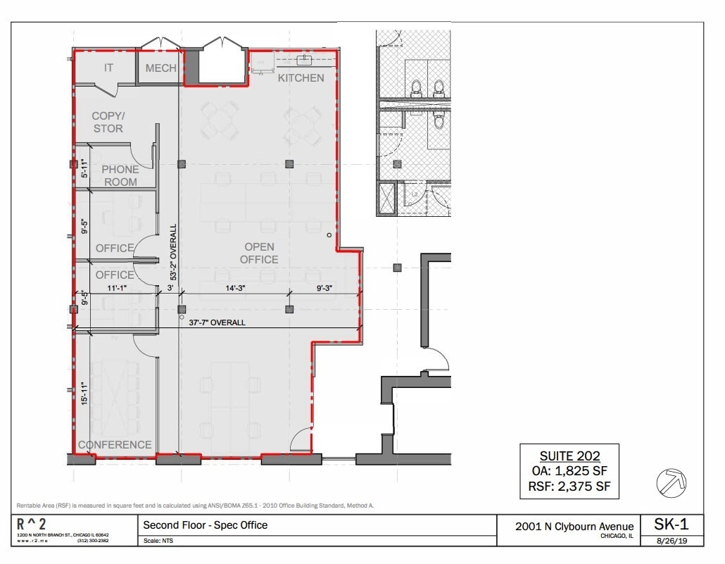 2001 N Clybourn Ave, Chicago, IL for lease Floor Plan- Image 1 of 1