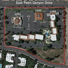 1201 E Palm Canyon Dr, Palm Springs, CA - AERIAL map view