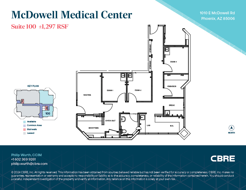 1010 E McDowell Rd, Phoenix, AZ for lease Floor Plan- Image 1 of 1