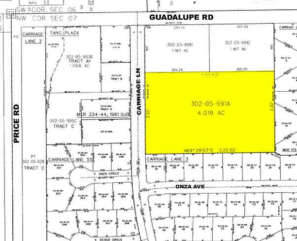 2655 W Guadalupe Rd, Mesa, AZ for lease - Plat Map - Image 2 of 7