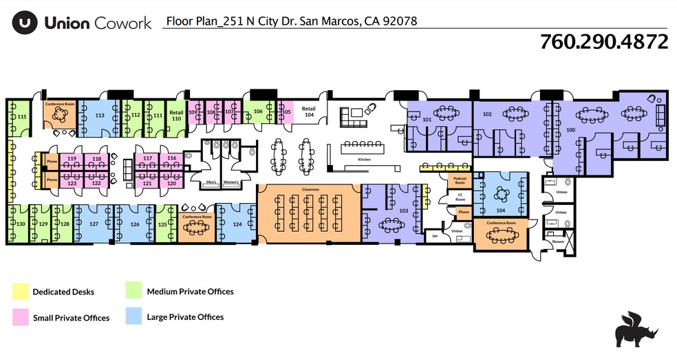 210 E Barham Dr, San Marcos, CA for lease - Floor Plan - Image 1 of 1