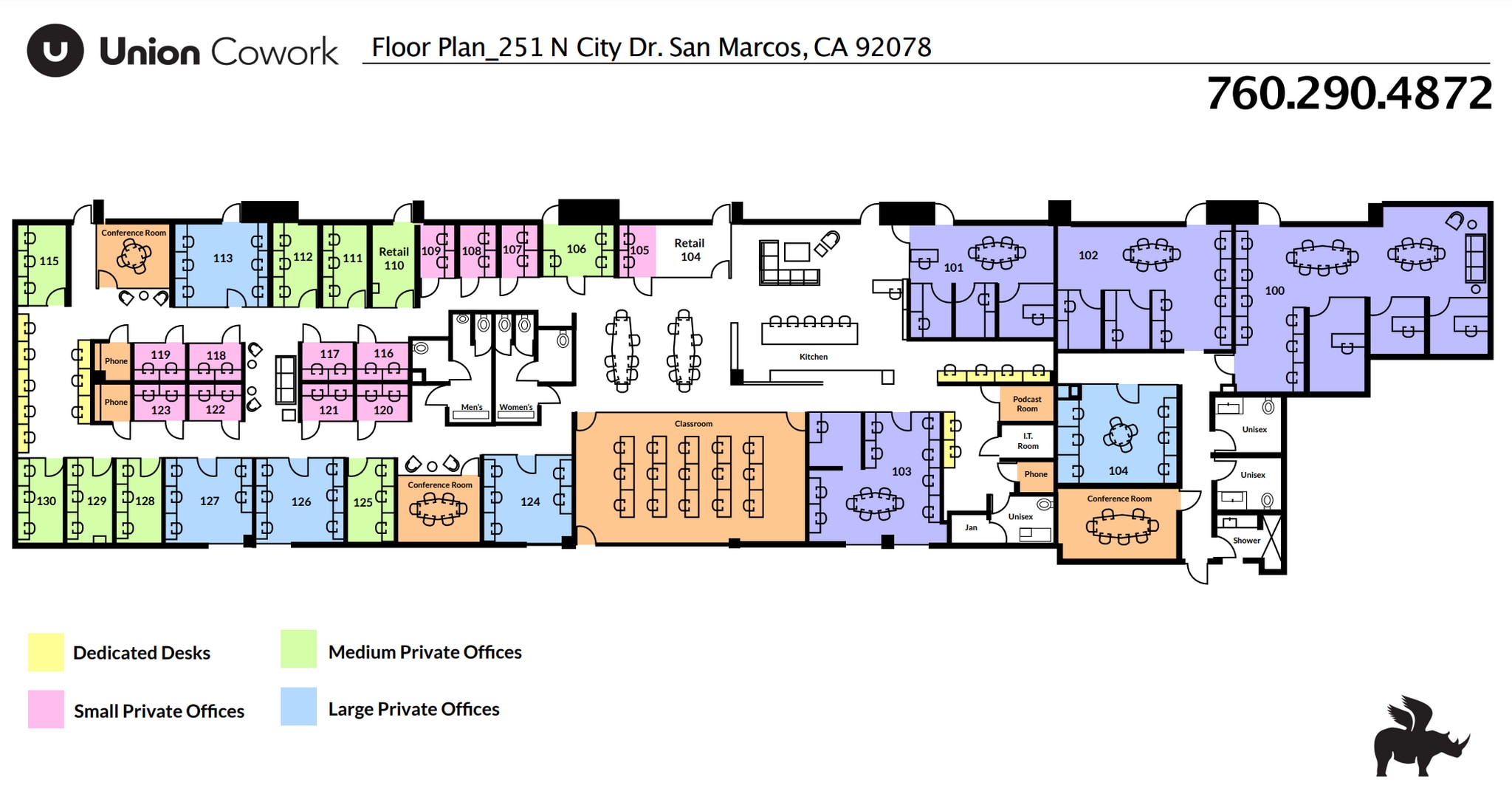 210 E Barham Dr, San Marcos, CA for lease Floor Plan- Image 1 of 2