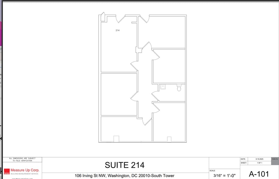 106B Irving St NW, Washington, DC for lease - Floor Plan - Image 2 of 3