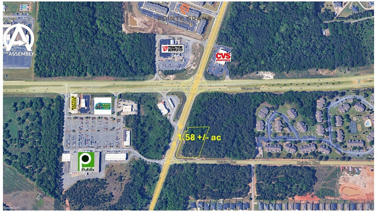 Hwy 41, Warner Robins, GA for sale Aerial- Image 1 of 2