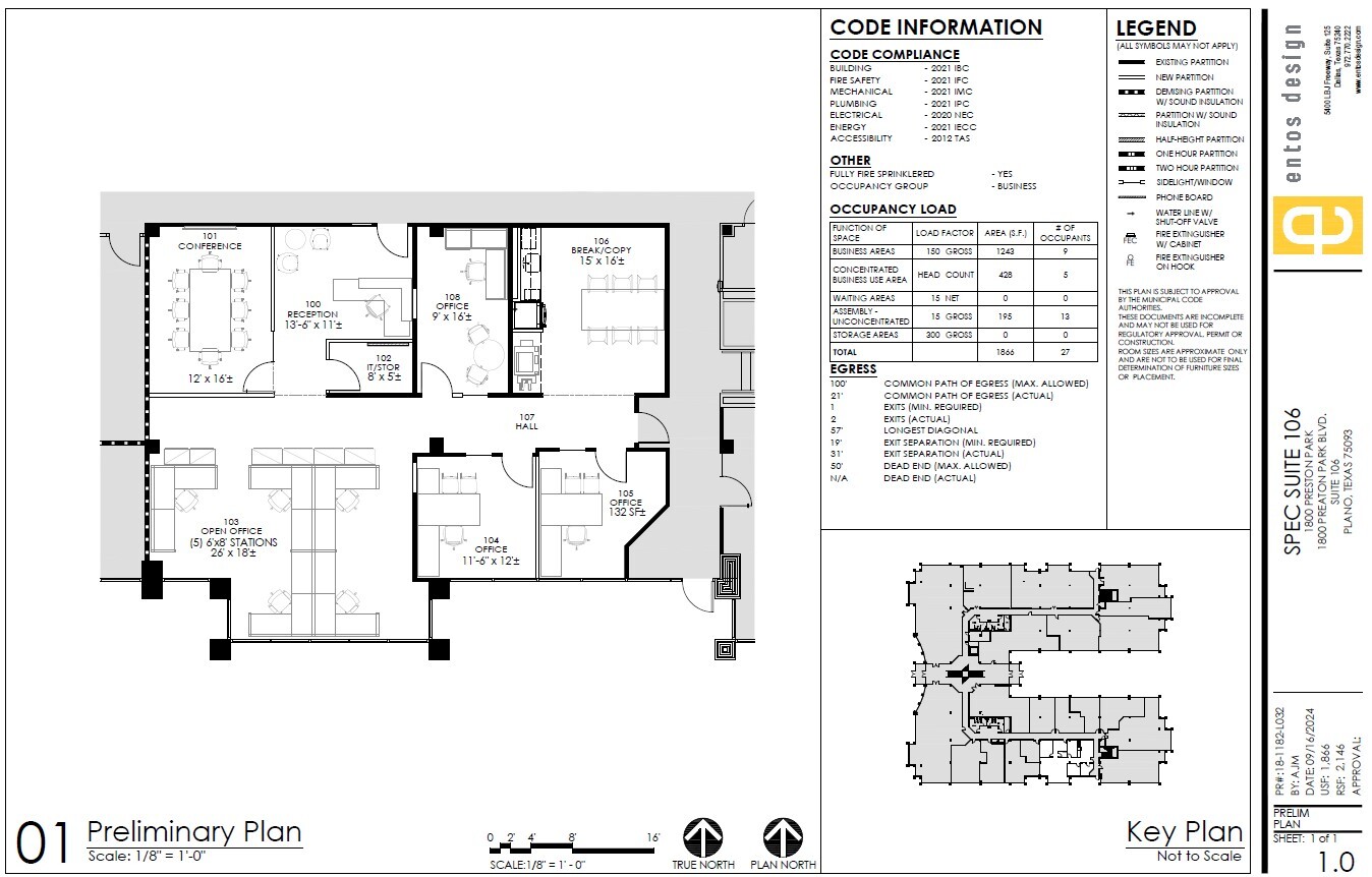 1800 Preston Park Blvd, Plano, TX for lease Floor Plan- Image 1 of 2