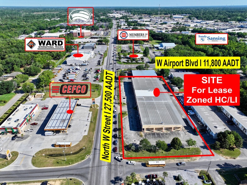 5800 N W St, Pensacola, FL for lease - Building Photo - Image 1 of 12