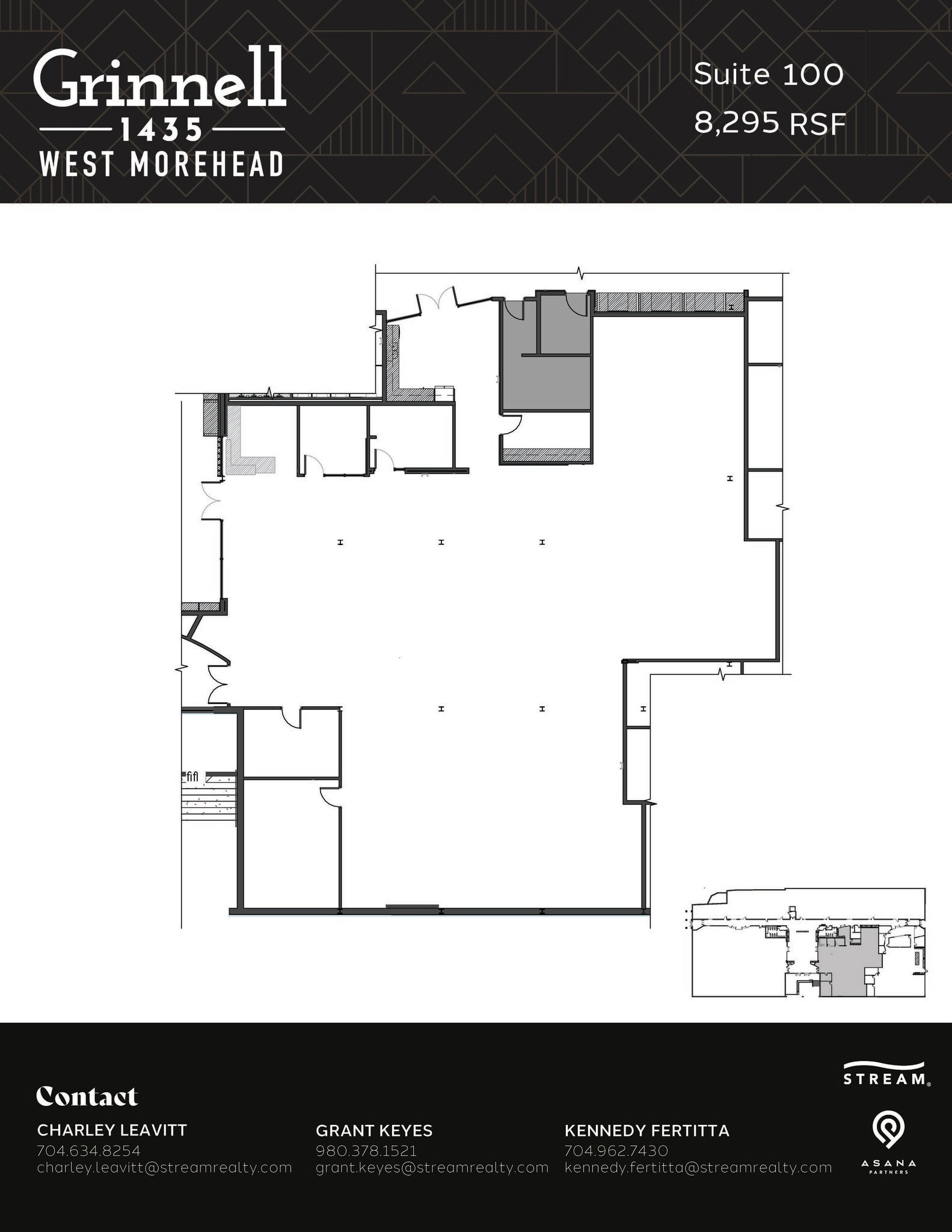 1435 W Morehead St, Charlotte, NC for lease Floor Plan- Image 1 of 1