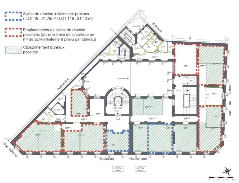 13 Bis Boulevard Haussmann, Paris for lease - Floor Plan - Image 3 of 3