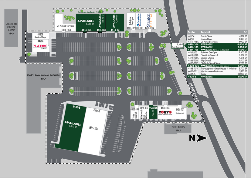 4410-4438 Dowlen Rd, Beaumont, TX for lease - Site Plan - Image 2 of 7