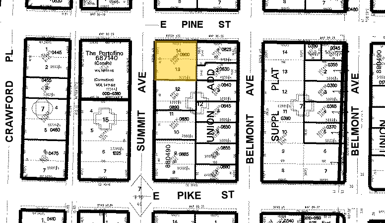 501 E Pine St, Seattle, WA for lease - Plat Map - Image 2 of 2