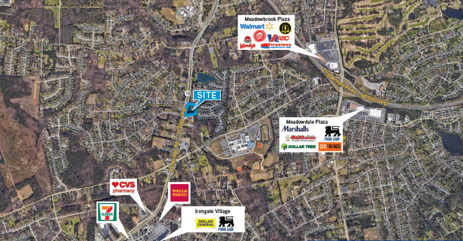 5501 Ironbridge Rd, Richmond, VA for lease - Aerial - Image 1 of 2