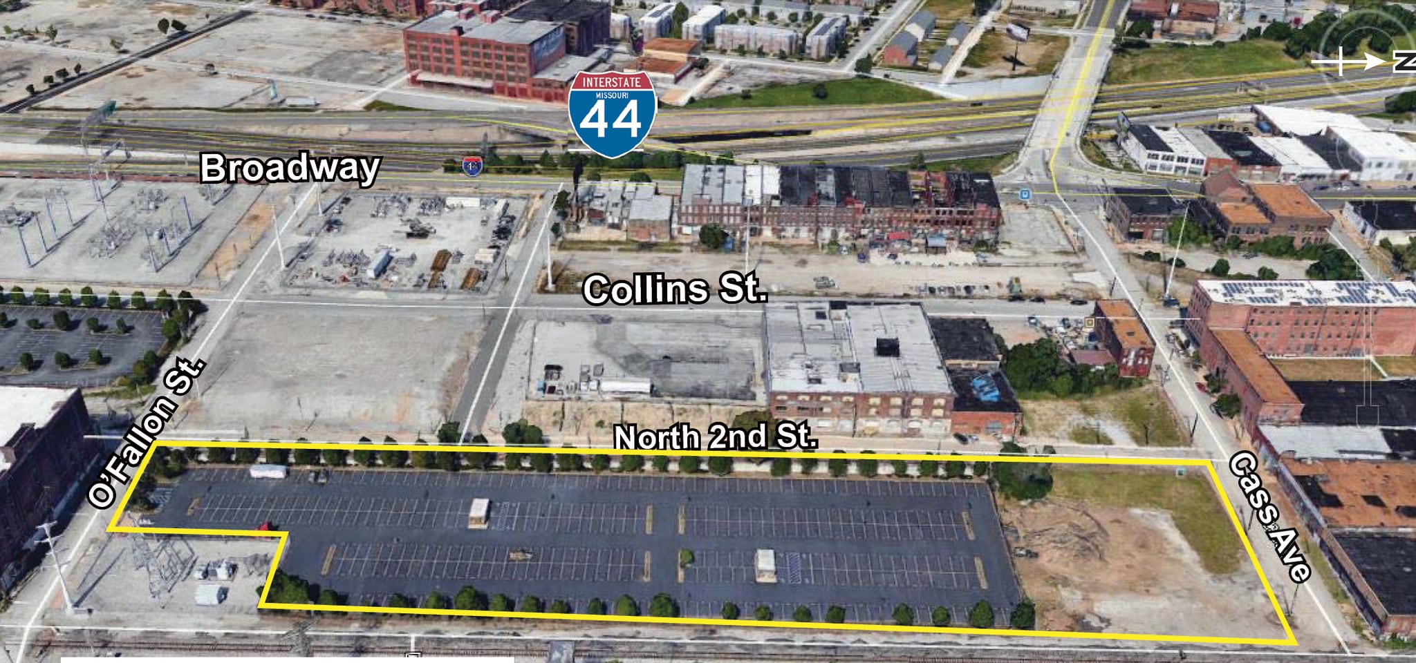 110 Cass Ave, Saint Louis, MO for sale Aerial- Image 1 of 2