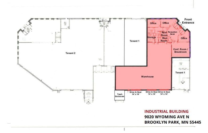 9020 N Wyoming Ave, Brooklyn Park, MN for lease Floor Plan- Image 1 of 1