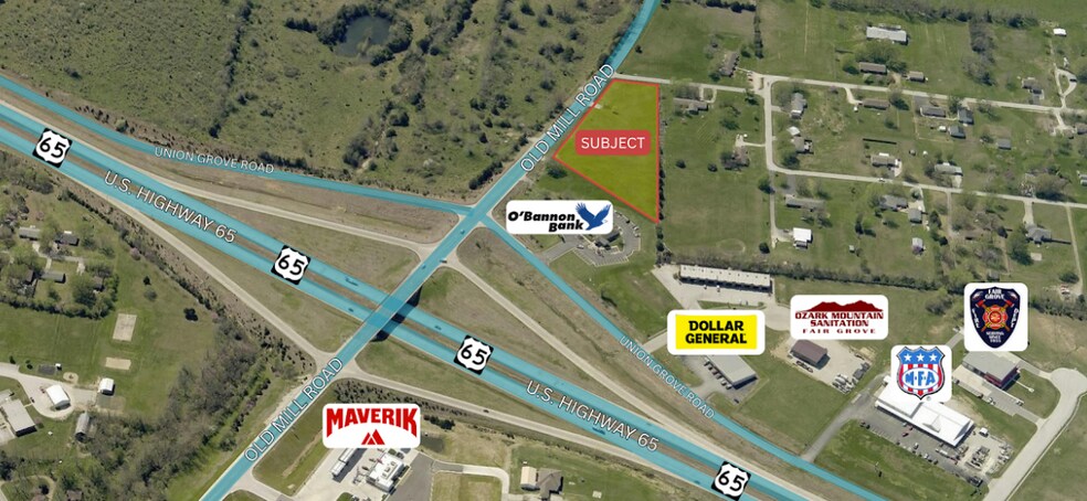 425 Old Mill Rd, Fair Grove, MO for sale - Aerial - Image 3 of 3