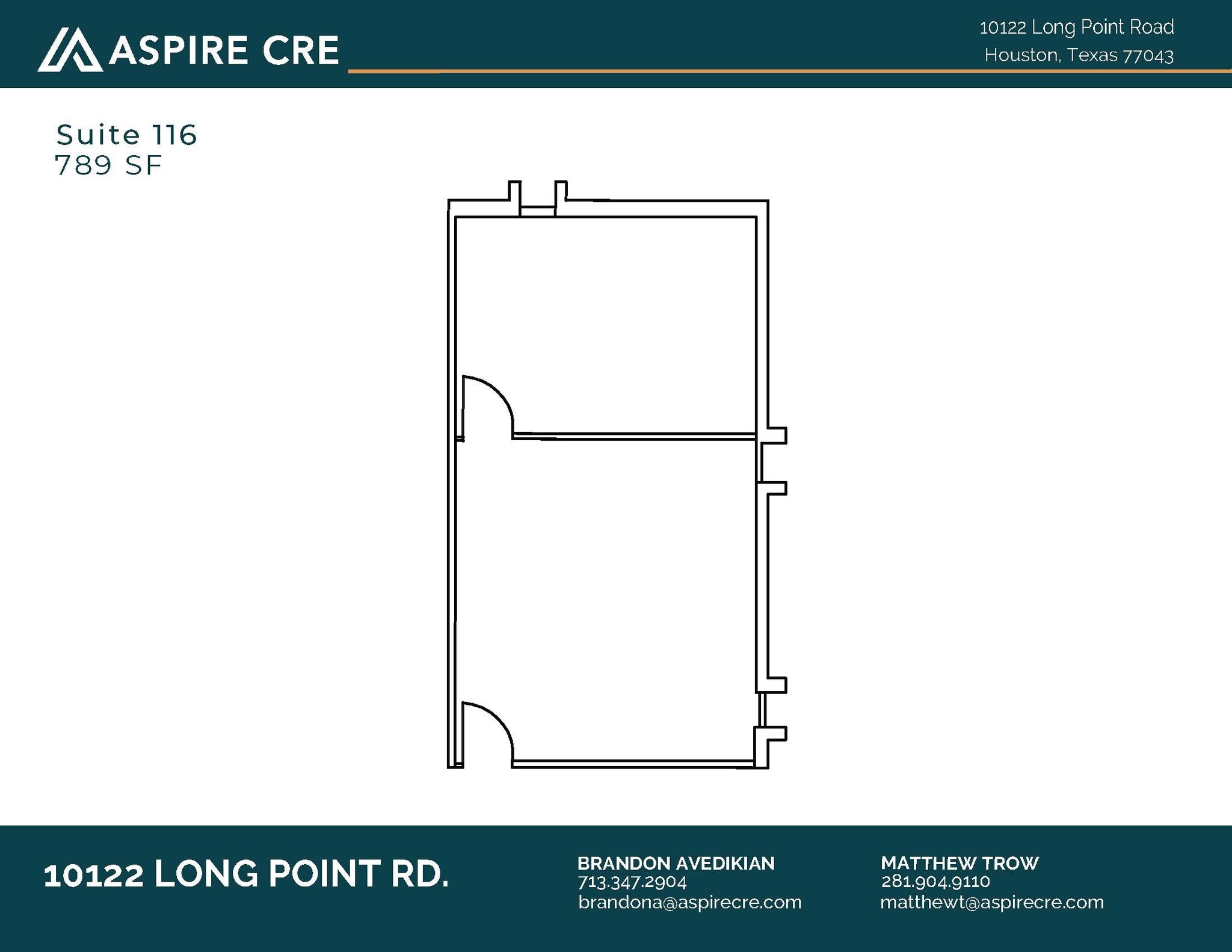 10122 Long Point Rd, Houston, TX for lease Floor Plan- Image 1 of 1